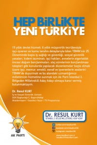AK PARTİ İSTANBUL 3.BÖLGE’YE SOSYAL GÜVENLİK UZMANI ADAY ADAYI DR.RESUL KURT