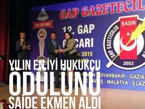 AV. SAİDE EKMEN ”YILIN EN İYİ HUKUKÇUSU” ÖDÜLÜNÜ ALDI