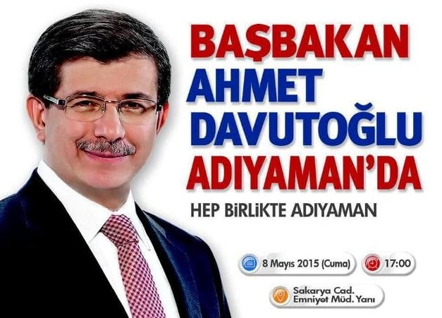 BAŞBAKAN DAVUTOĞLU 8 MAYISTA ADIYAMAN’A GELİYOR