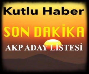 Adalet Ve Kalkınma Partisi’nin Aday Listesi