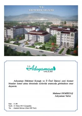 ADIYAMAN HÜKÜMET KONAĞI AÇILIŞI