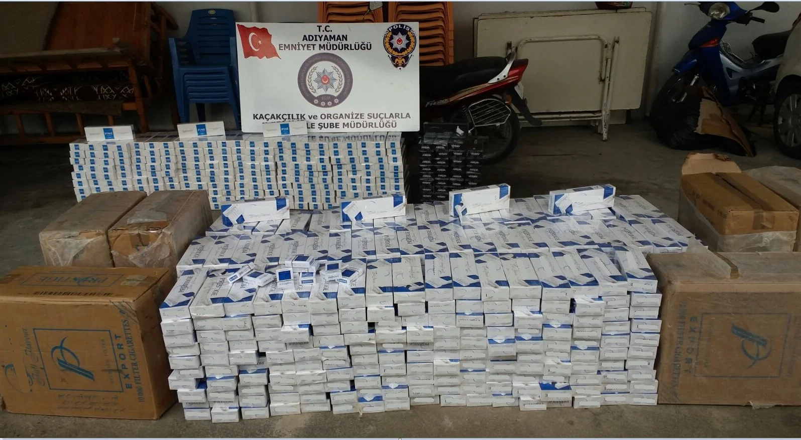 ADIYAMAN EMNİYETİ SİGARA KAÇAKÇILARINA GÖZ AÇTIRMIYOR
