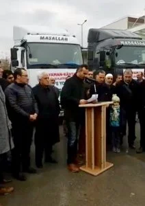 İHH YARDIM TIRLARI HALEP’E DOĞRU YOLA ÇIKTI.