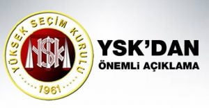 YSK’DAN ÖNEMLİ KARAR