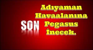 ADIYAMAN HAVAALANINA PEGASUS İNECEK