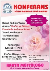 “Kur’an ve Sünnet Ekseninde Kadın ve Adalet” Konulu Konferans Düzenlenecek