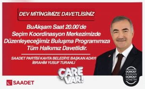 Turanlı’dan, Final Mitingine  Davet
