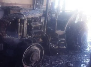 Kahta’da İşyeri Yangında Küle Döndü