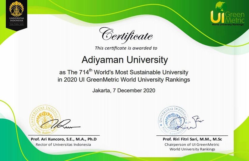 Adıyaman Üniversitesinin Başarısı Tescillendi