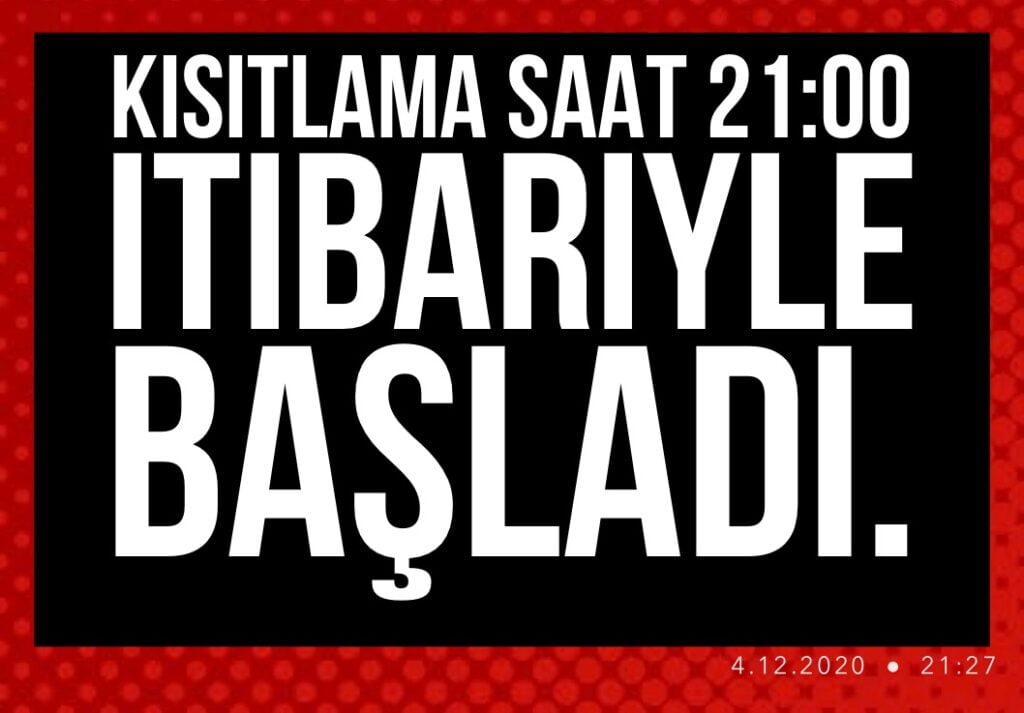 Sokağa çıkma kısıtlaması başladı