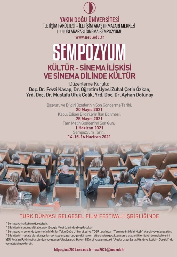 1. ULUSLARARASI SİNEMA SEMPOZYUMU GERÇEKLEŞTİRİLİYOR