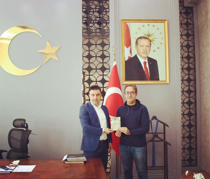 “KURTULUŞ” ROMANI YAZARI ÇELEBİ, KAYMAKAMIMIZI ZİYARET ETTİ