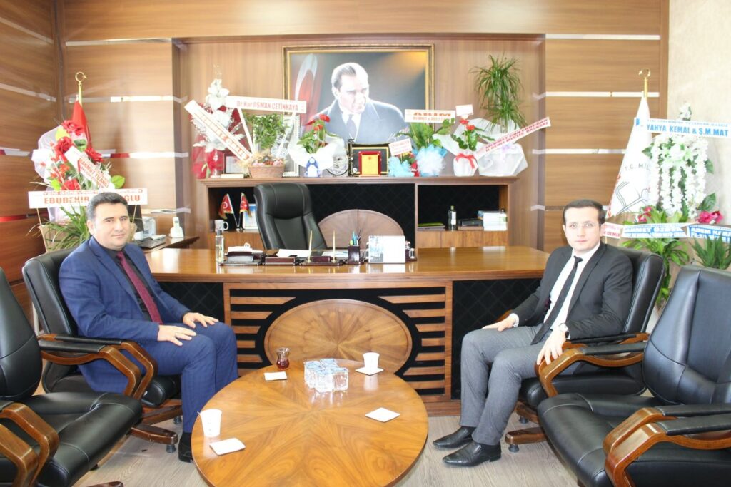 Cumhuriyet Başsavcısı Vurmaz’dan, İlçe Milli Eğitim Müdürü Başli’ya hayırlı olsun ziyareti