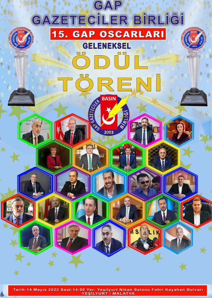 15. GAP OSCARI MALATYA’DA DÜZENLENECEK