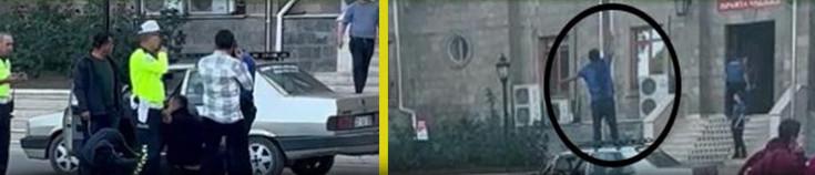 Isparta Valiliği Önünde Hareketli Dakikalar