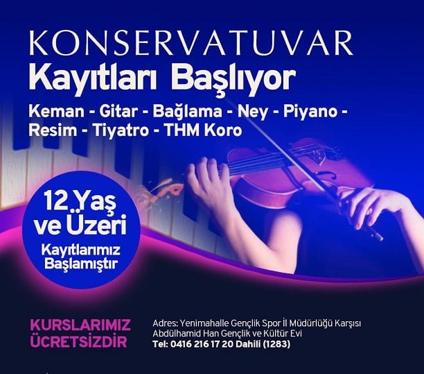 Belediye konservatuarında güz dönemi kayıtları başladı