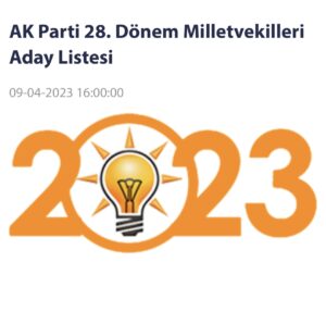 Ak Parti Milletvekili Aday Listesi