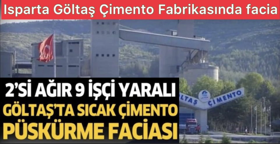 Göltaş Çimento Fabrikasında  Kaza