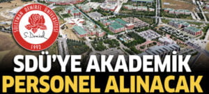 Isparta Sdü’ye Akademik Personel Alınacak