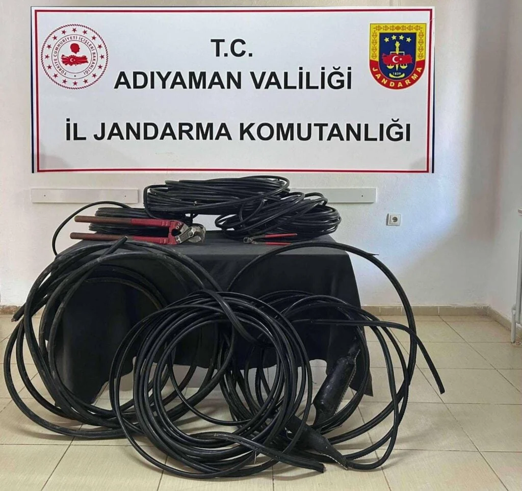 Adıyaman’da kablo hırsızları yakalandı