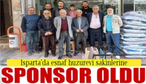 Isparta’da esnaf huzurevi sakinlerine sponsor oldu