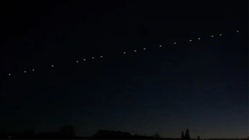 Geceyi aydınlatan ‘Starlink’ uyduları heyecanlandırdı