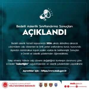 Bedelli Askerlik yerleri açıklandı