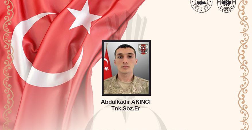 Kazada yaralanan Er Abdulkadir Akıncı şehit oldu