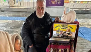 Isparta’da niyet tavşanı herkesin ilgi odağı oldu