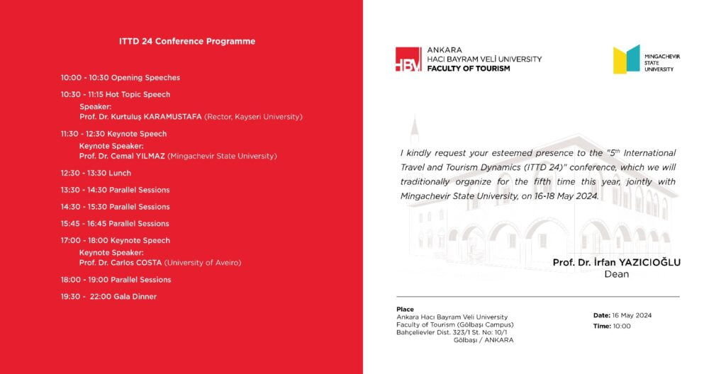 AHBVÜ’de ‘International Travel and Tourism Dynamics’ Kongresi düzenlenecek