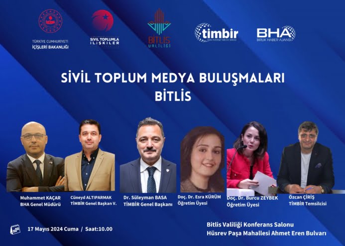 Bitlis’te ‘Sivil Toplum Medya Buluşmaları’ programı düzenlenecek