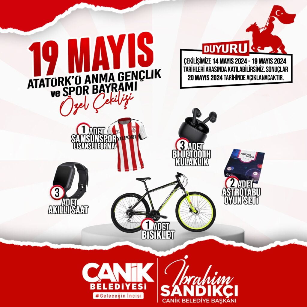 Canik’ten 19 Mayıs’a özel hediye yağmuru