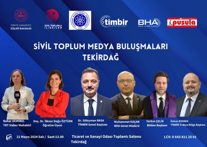 Tekirdağ’da “Sivil Toplum Medya Buluşmaları’ programı düzenlenecek