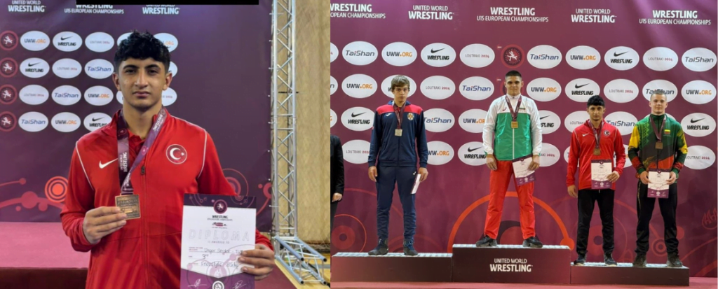 Üngör, U15 Serbest Güreş Avrupa Şampiyonası’nda Avrupa 3.’sü oldu