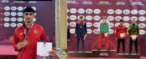 Üngör, U15 Serbest Güreş Avrupa Şampiyonası’nda Avrupa 3.’sü oldu