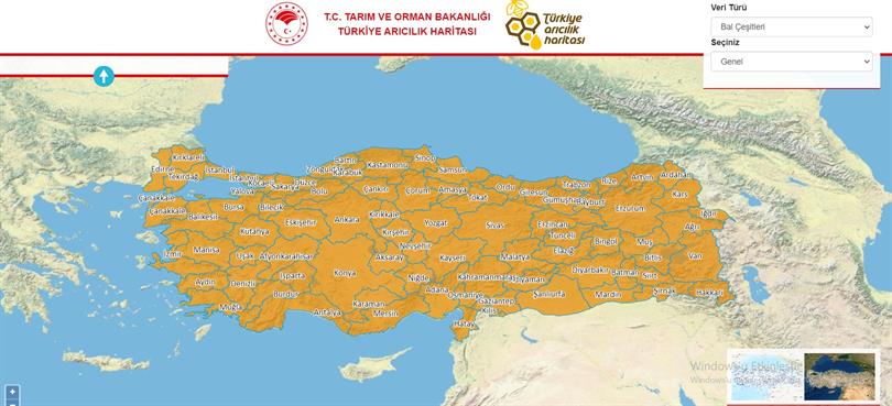 Türkiye Arıcılık Haritası Yayınlandı