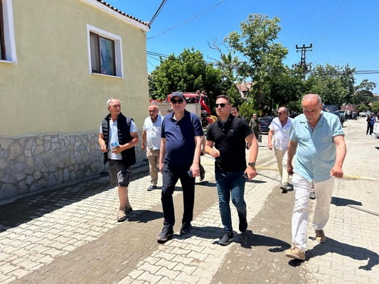 Gider, yangından etkilenen vatandaşlarla buluştu