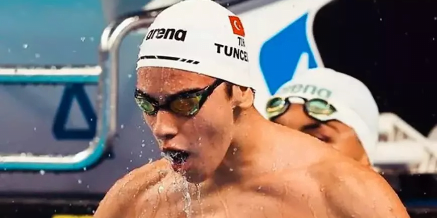 Milli Yüzücü Kuzey Tunçelli’ye tebrik mesajı