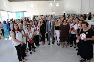 Töre, Güzelyurt’ta köy kadın kursları sergisinin açılışına katıldı