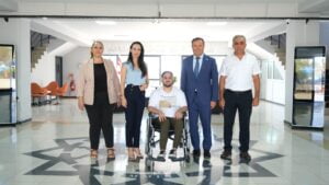 KKTC Cumhurbaşkanlığı Engelliler Komitesi Başkanı Ahmet Akdeniz, KAÜ’yü ziyaret etti