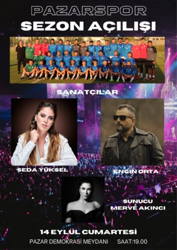 Pazarspor sezonu konserle açacak