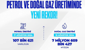 Doğal gazda da bu ay içerisinde üretim rekoruna imza attık