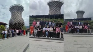 Rize’de buluşan konsoloslar çay topladı