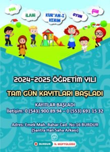 Burdur İl Müftülüğü: Kur’an Kurslarımız Eğitime Hazır