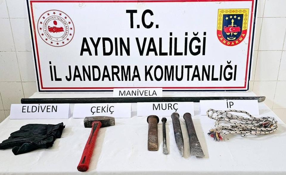 Çine’de kaçak kazı yapan 6 kişi suçüstü yakalandı