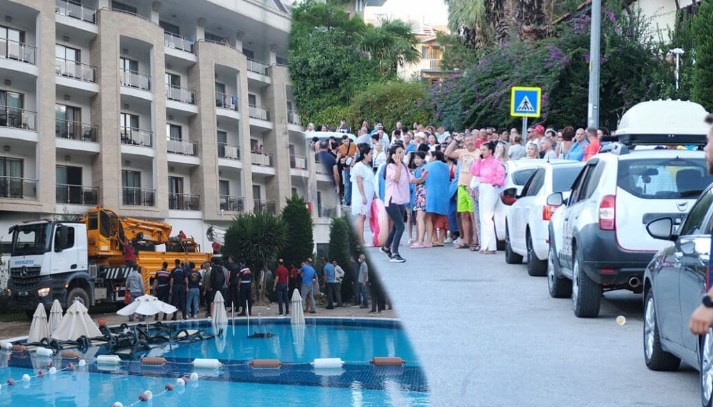 Kemer’de otel yangını