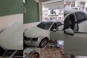 Şanlıurfa’da kaza… Araç işyerine daldı!