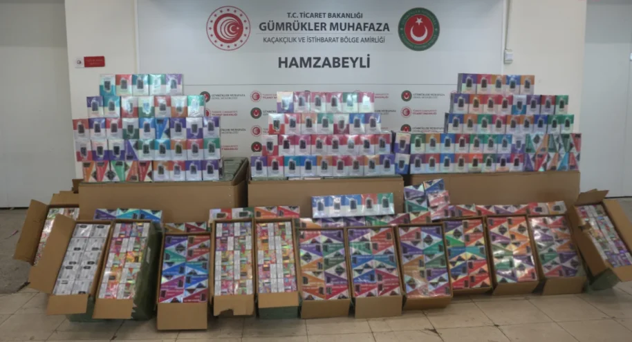 Hamzabeyli’ sınır kapısında kaçak elektronik sigara avı