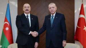 Erdoğan ve Aliyev Bişkek’te bir araya Geldi