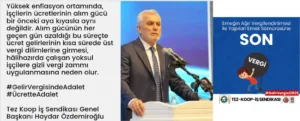 “Yine vergiler dolaylı biçimde halktan alınacak”
